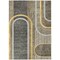 Edge Collections - 8' x 10' - Gray - Washable Non-Skid Abstract Area Rug for Indoor and Outdoor Use - 1 Piece